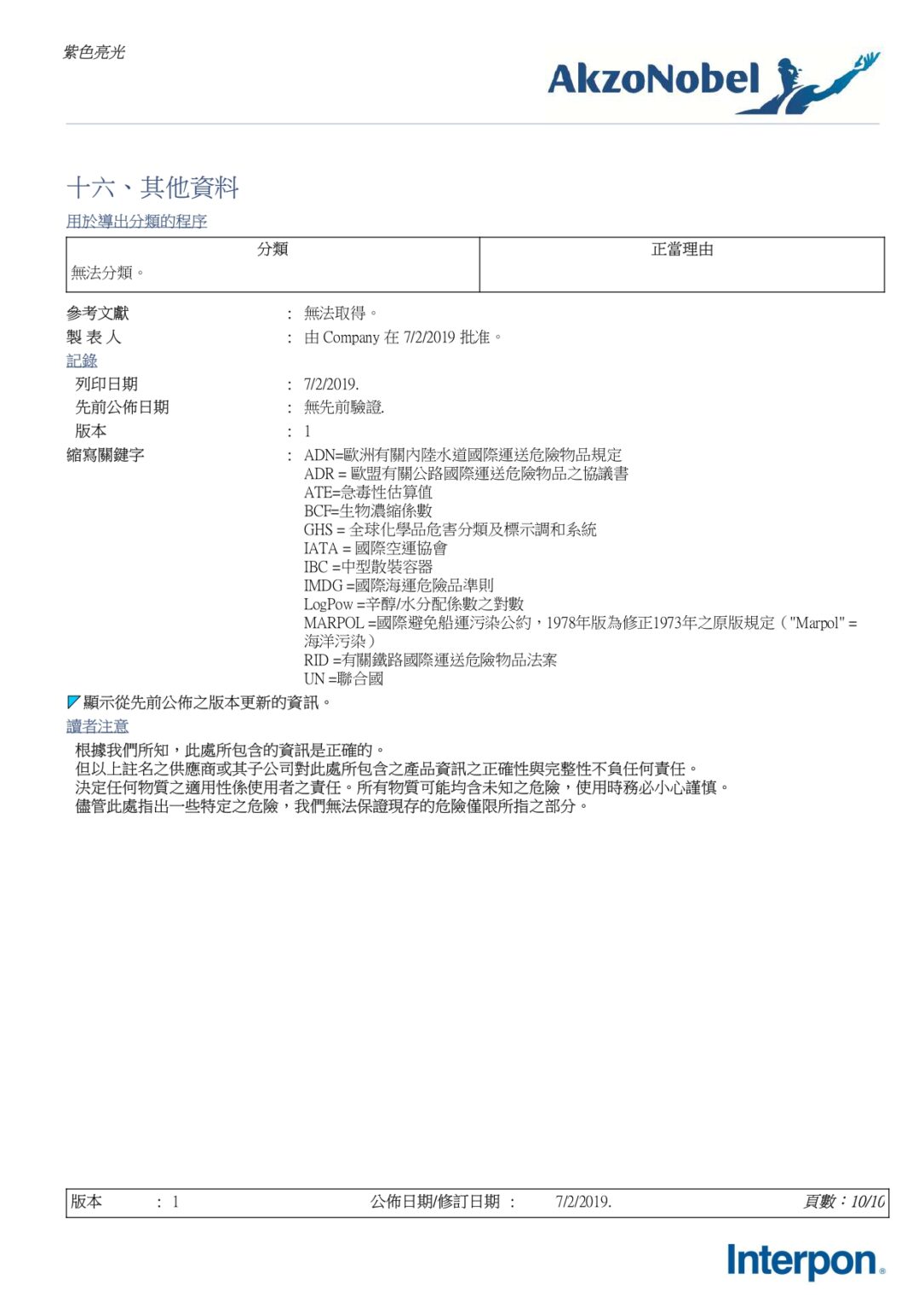 AkzoNobel中文安全資料表10
