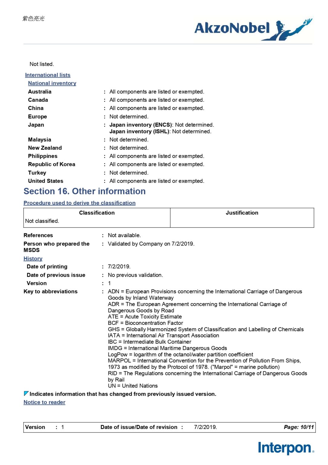AkzoNobel安全資料表10