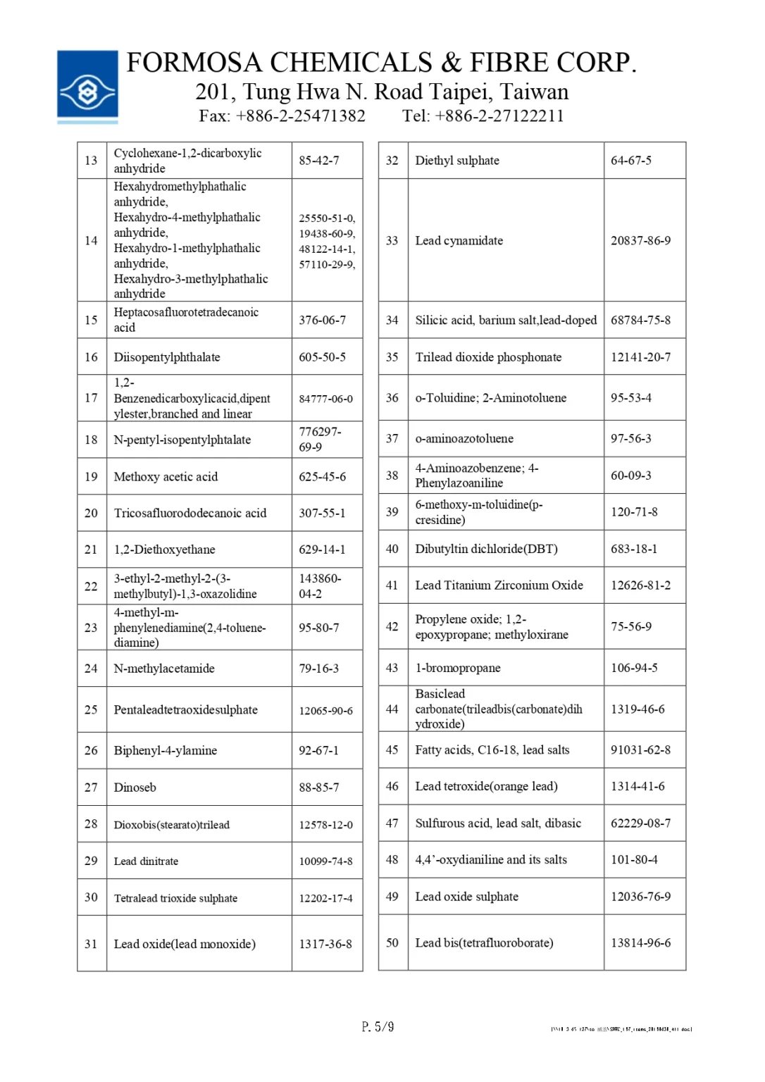 台灣化學纖維產品安全證書05